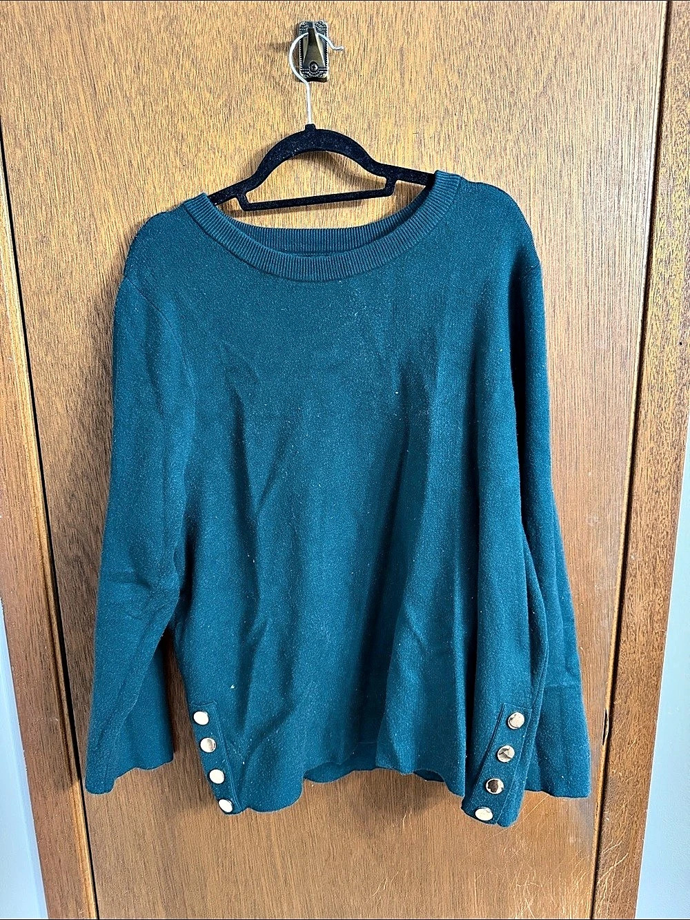 Rachel Roy Crew Neck Sweater in Blue Size 2X